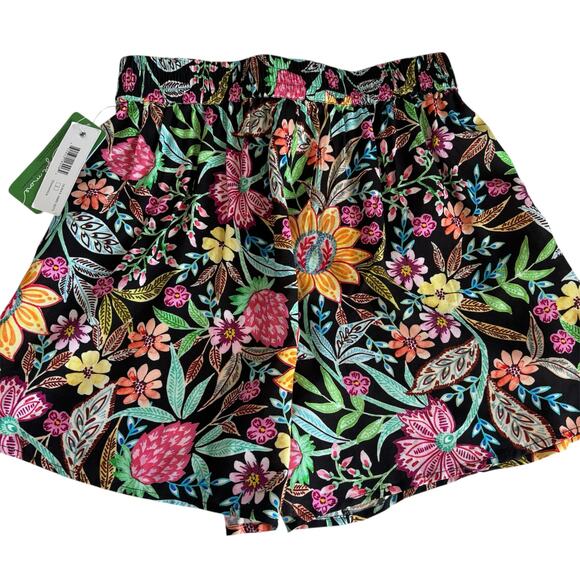 XIX Palms x Tribal Dominica Tropical Floral Print Cover-Up Pull On Shorts Small - Picture 7 of 8